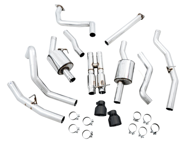 AWE Tuning 3015-33005 2021 RAM 1500 TRX 0FG Cat-Back Exhaust - Diamond Black Tips