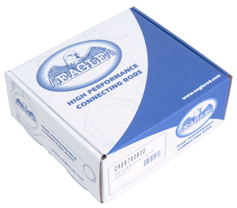 Eagle EAGCRS6760B3D BBM 4340 Forged H-Beam Rods 6.760in w/.990 Pin