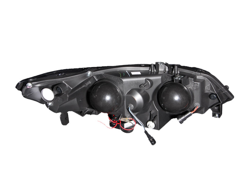 ANZO 121062 2006-2011 Honda Civic Projector Headlights w/ Halo Black (CCFL)