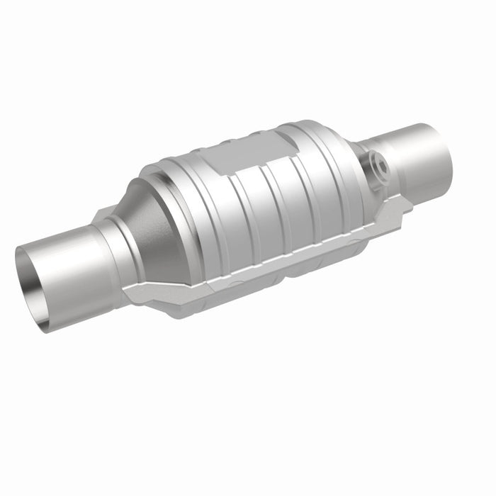 Magnaflow 51234 MagnaFlow Conv Univ 2in In/Out Ctr/Ctr Round 9in Body L x 5.125in W x 13in Overall L Single O2 Port
