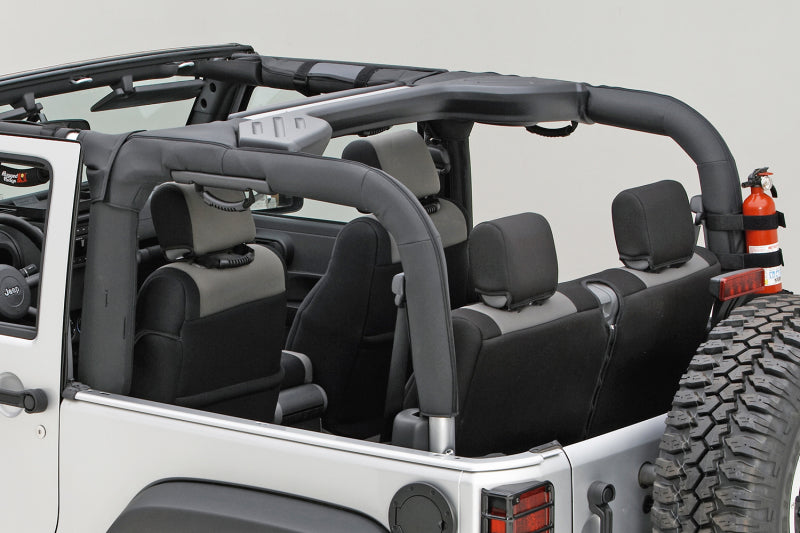Rugged Ridge 13613.02 Roll Bar Cover Black Polyester 07-18 Jeep Wrangler JK