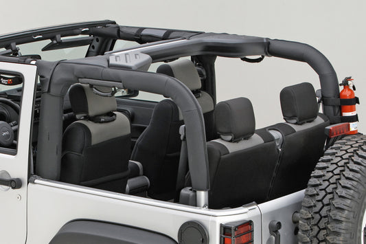 Rugged Ridge 13613.02 Roll Bar Cover Black Polyester 07-18 Jeep Wrangler JK