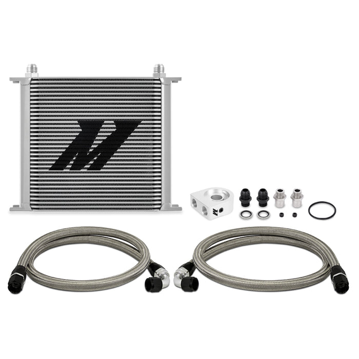 Mishimoto MMOC-U34SL Universal Oil Cooler Kit 34-Row Silver