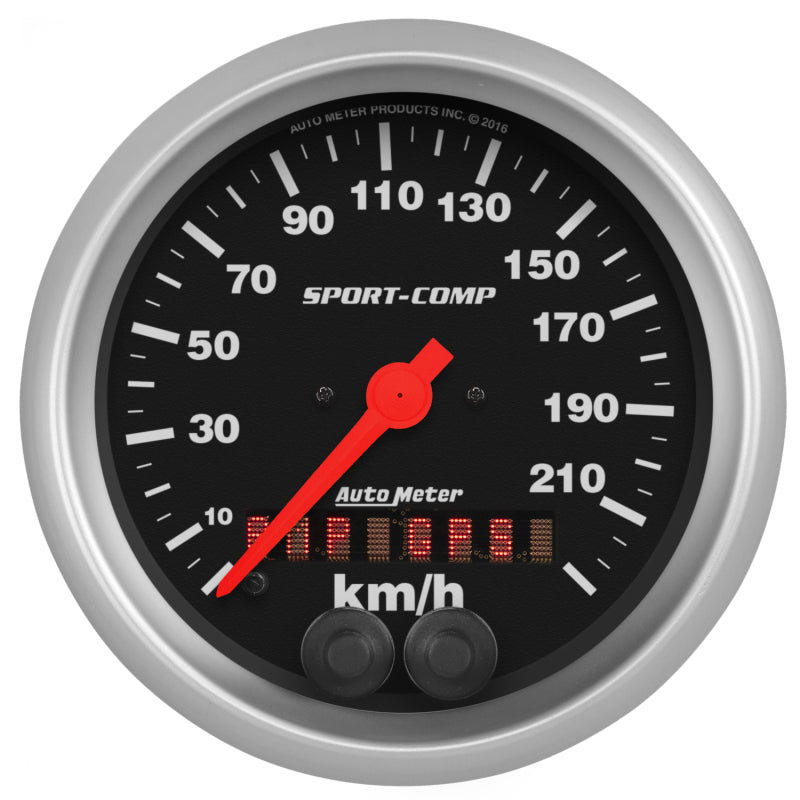 Autometer ATM3982-M Speedometer 3-3/8in 225KM/H Sport-Comp
