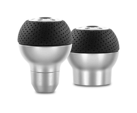 MOMO ALUAIR Momo Race Shift Knob - Aluminum, Black Airleather Insert
