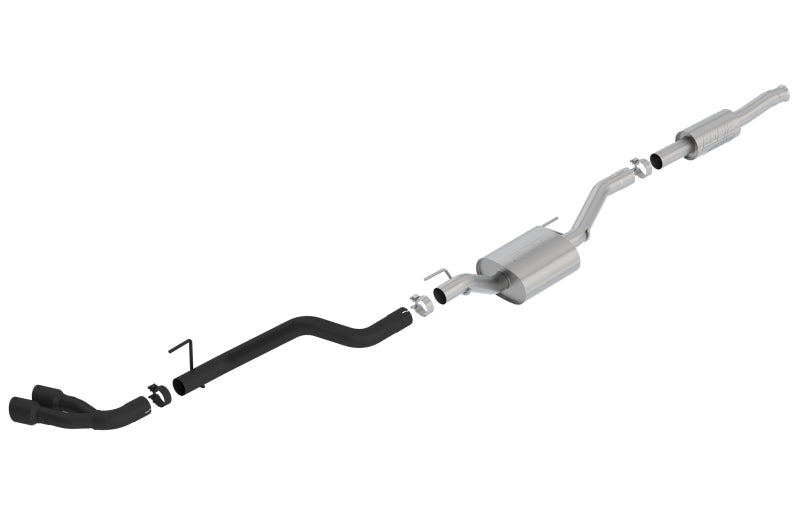 Borla 140813CB 2020 Jeep Gladiator JT 3.6L V6 AWD ATAK Dual Side Catback w/ Black Tips