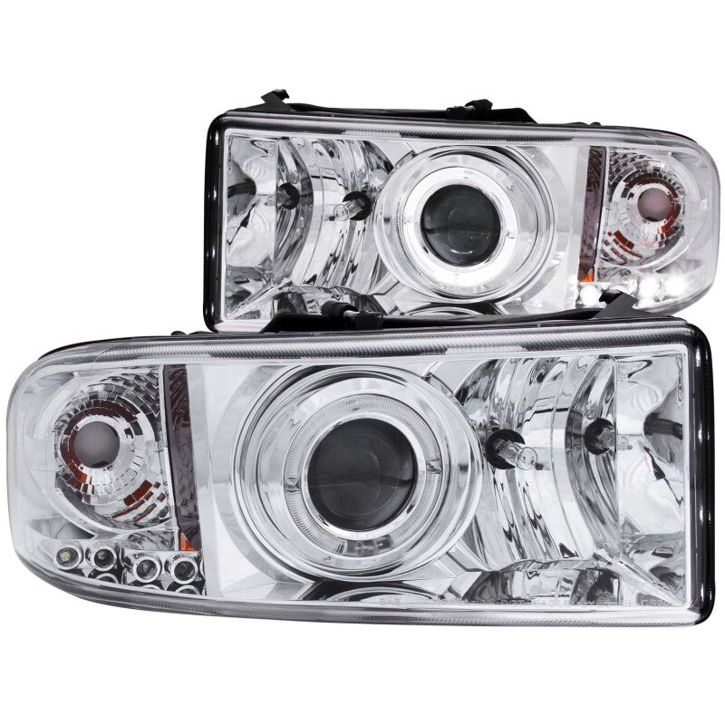 ANZO 111195 1994-2001 Dodge RAM Projector Headlights w/ Halo Chrome