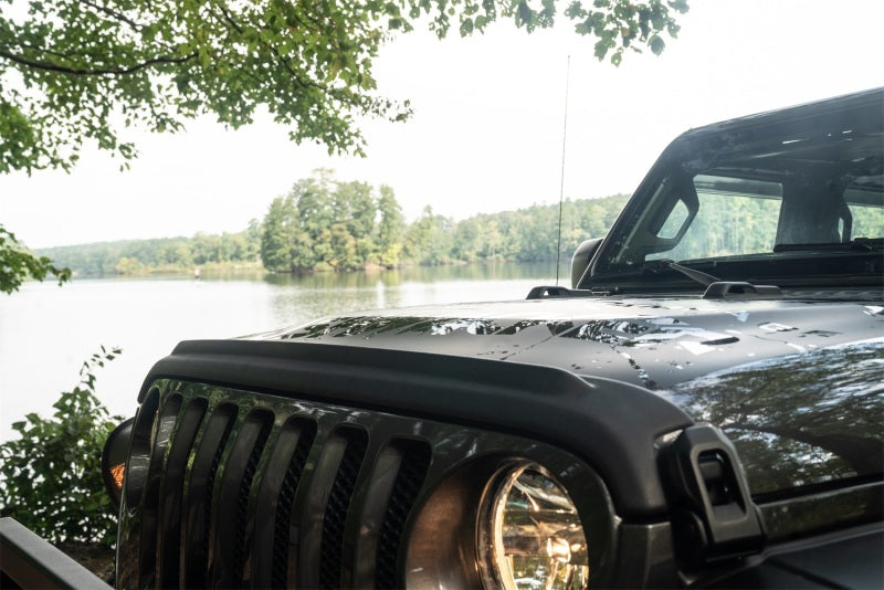 Bushwacker 14093 18-19 Jeep Wrangler Rubicon/Sport//Unlimited/Sport S Hood Stone Guard- Black