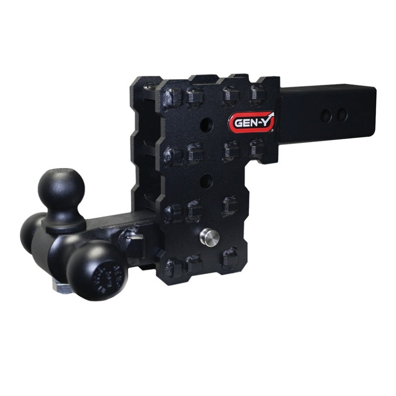 GEN-Y Hitch GH-2433X Gen-Y Phantom-X 2.5in Solid Shank 5in Drop 1.6K TW 16K Hitch w/GH-052 Tri-Ball Mount