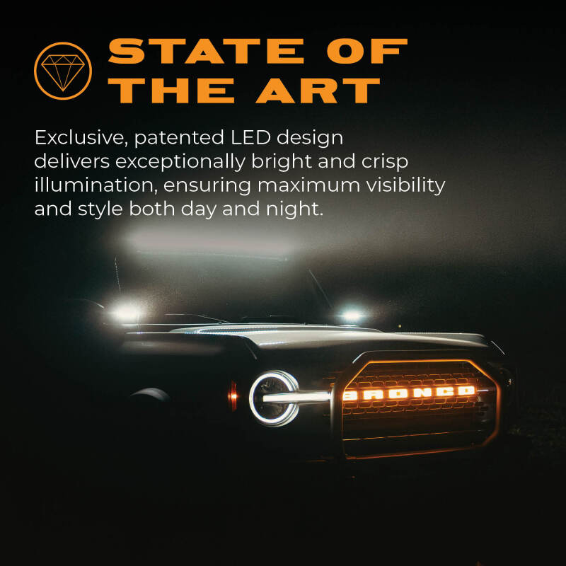 Putco 92852 Ford Bronco 21-23 Ford Bronco Emblem (Fits Models w/ Front Camera)