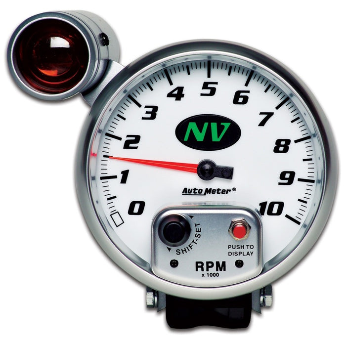 AutoMeter 7499 Gauge Tachometer 5in. 10K RPM Pedestal W/ Ext. Shift-Lite NV