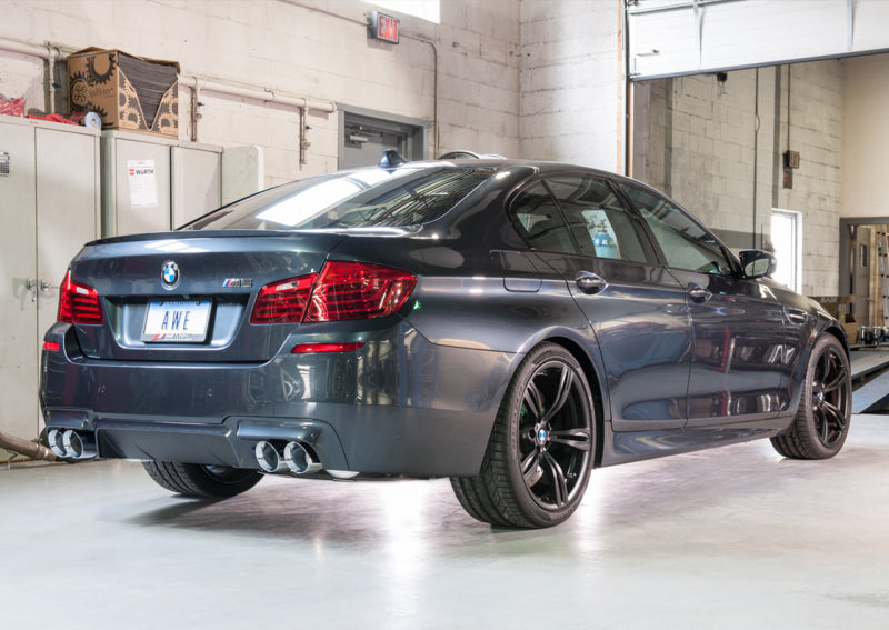 AWE Tuning 3015-42062 BMW F10 M5 Touring Edition Axle-Back Exhaust Chrome Silver Tips