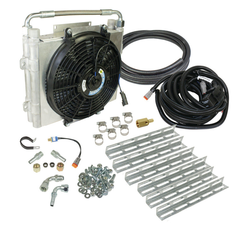 BD Diesel 1030606-DS-12 Xtrude Double Stacked Transmission Cooler Kit - Universial 1/2in Tubing