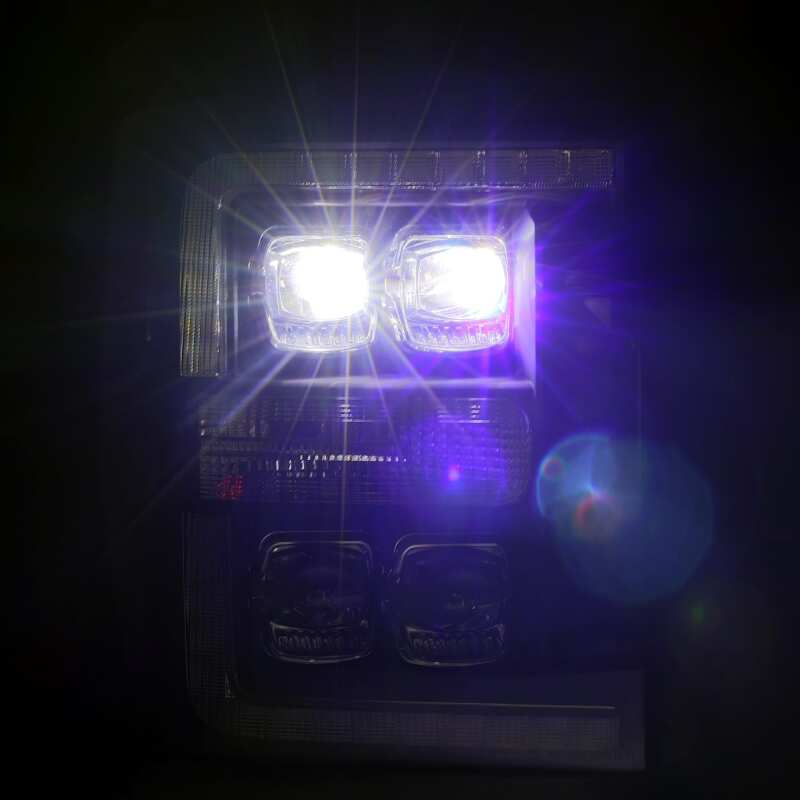 AlphaRex 880147 11-16 Ford F-350 SD NOVA LED Proj Headlights Plank Style Alpha Blk w/Activ Light/Seq Signal