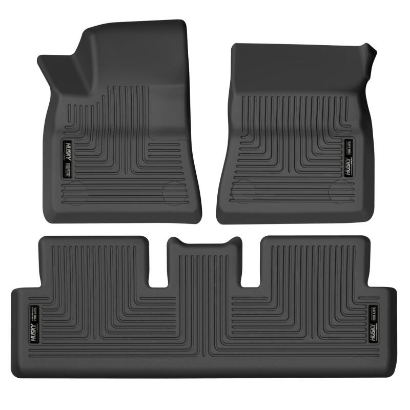 Husky Liners 95091 17-21 Tesla 3 Weatherbeater Front & 2nd Seat Floor Liners - Black