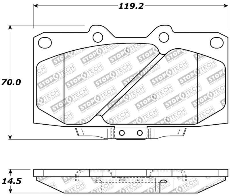 Stoptech 309.06470 StopTech 89-96 Nissan 300ZX Sport Performance Front Brake Pads