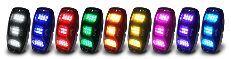 ORACLE Lighting 5895-339 Oracle Underbody RGB+W Wheel Well Rock Light Kit - 4 PCS - ColorSHIFT SEE WARRANTY
