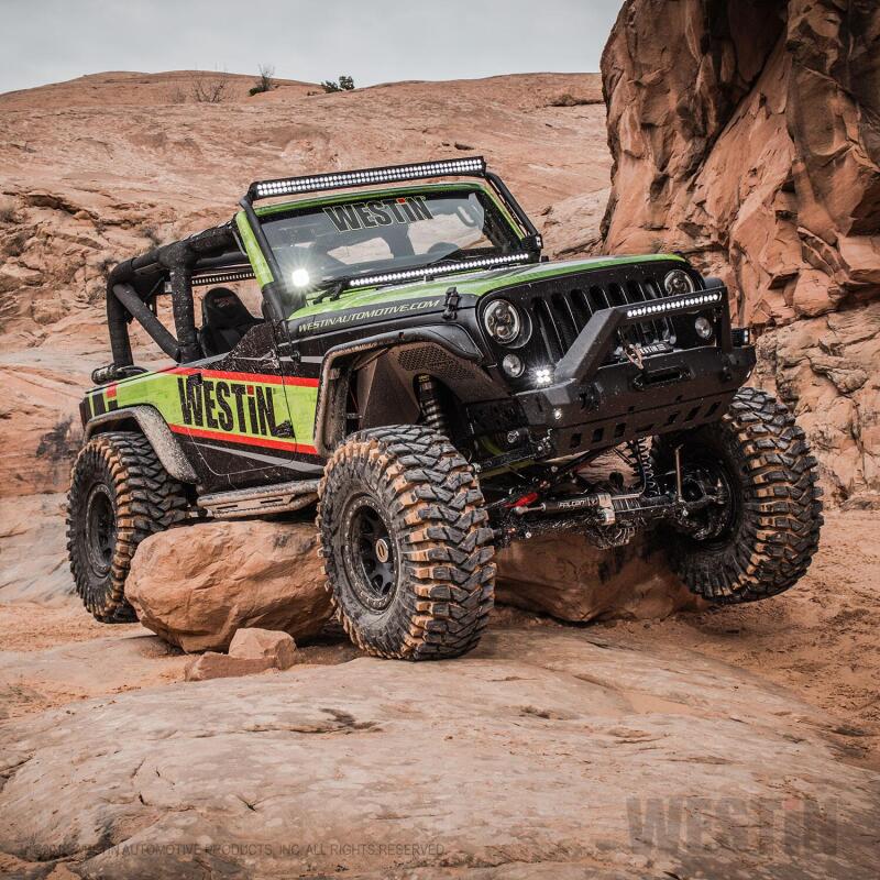 Westin 42-6005 /Snyper 07-17 Jeep Wrangler Triple Tube Rock Rail Steps - Textured Black