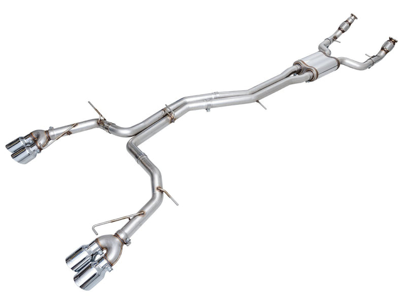 AWE Tuning 3020-42101 19-23 Audi C8 S6/S7 2.9T V6 AWD Track Edition Exhaust - Chrome Silver Tips
