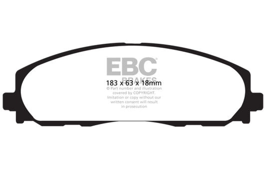 EBC DP41888R 12+ Chrysler Town & Country 3.6 Yellowstuff Front Brake Pads