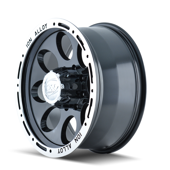 ION Wheels 174-5865B ION Type 174 15x8 / 5x114.3 BP / -27mm Offset / 83.82mm Hub Black/Machined Wheel
