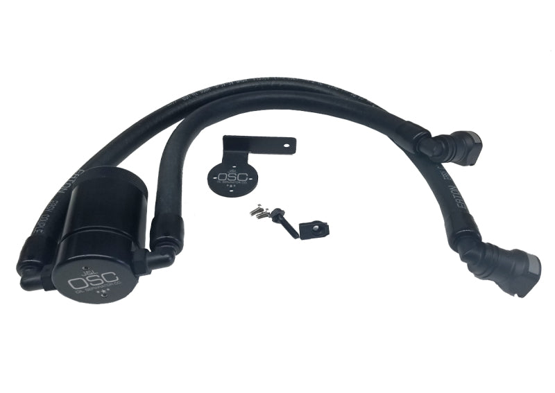J&L 3016D-B 11-17 Ford F-150 5.0L / 11-14 Ford F-150 6.2L Driver Side Oil Separator 3.0- Black Anodized