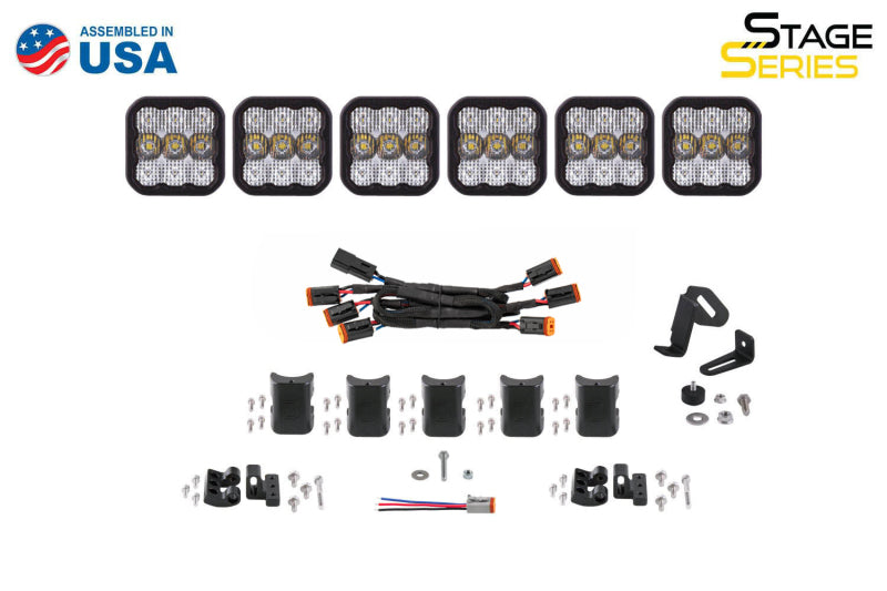 Diode Dynamics DD6798 SS5 Sport Universal CrossLink 6-Pod Lightbar - White Combo