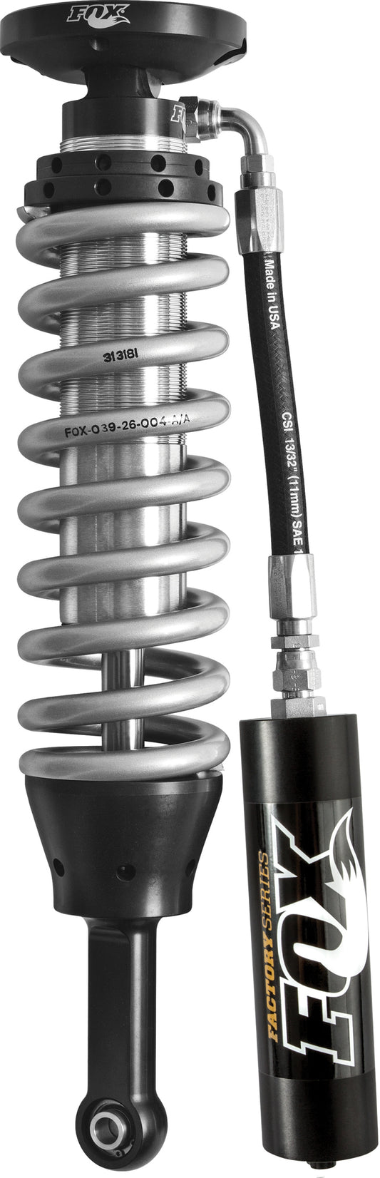 FOX 880-02-418 Fox 05+ Tacoma w/UCA 2.5 Factory Series 4.94in. Remote Res. Coilover Set / Mid-Travel - Black/Zinc