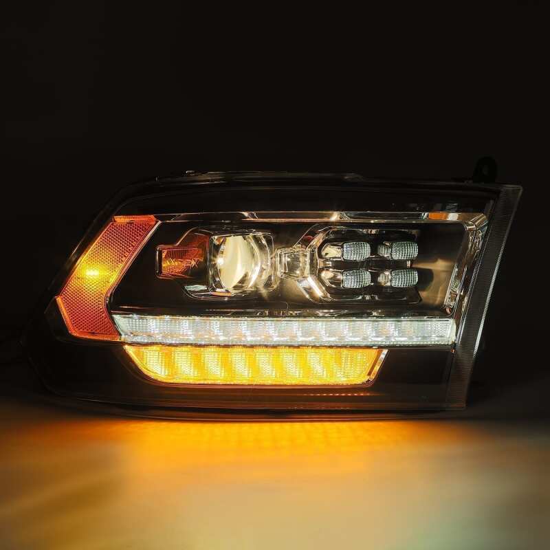 AlphaRex 880524 09-18 Dodge RAM 1500HD PRO-Series Proj Headlights Plank Style Alpha Black w/Seq Signal/DRL