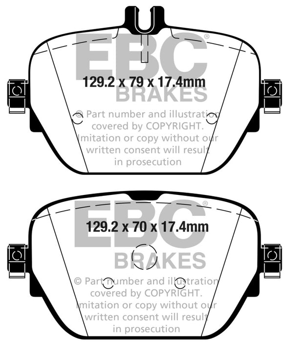 EBC DP42314R 2019+ Mercedes-Benz CLS53 AMG (C257) 3.0L Turbo Yellowstuff Rear Brake Pads
