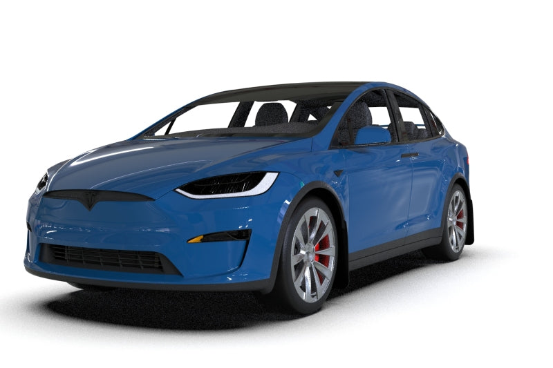 Rally Armor MF102-UR-BLK/MBK 22-26 Tesla Model X Black UR Mud Flap - Metallic Black Logo