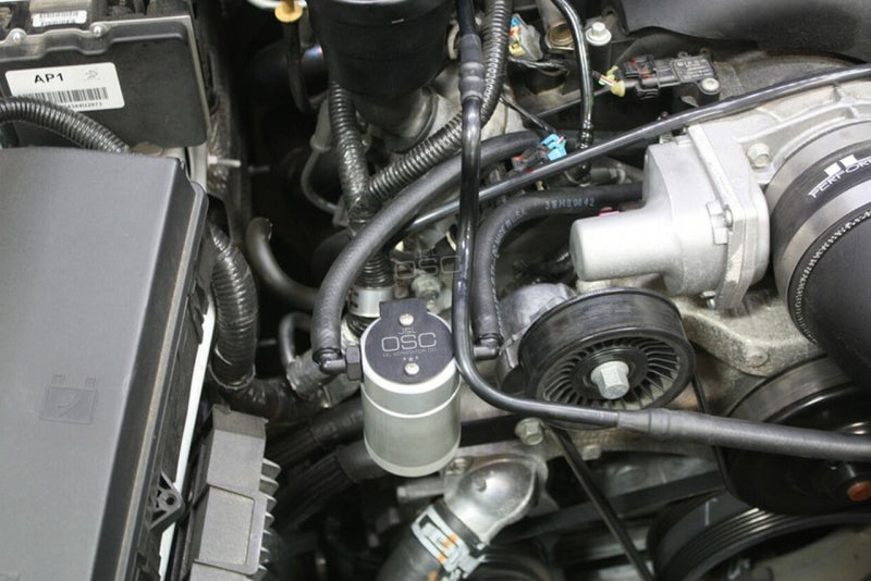 J&L 3080P-C 10-15 Chevrolet Camaro LS3 6.2L Passenger Side Oil Separator 3.0 - Clear Anodized