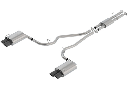 Borla 140821BC 2020 Ford Explorer ST 3.0L V6 2.25in ATAK Exhaust - Black Chrome Tips