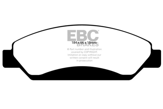 EBC DP61742 07 Cadillac Escalade 6.2 2WD Greenstuff Front Brake Pads