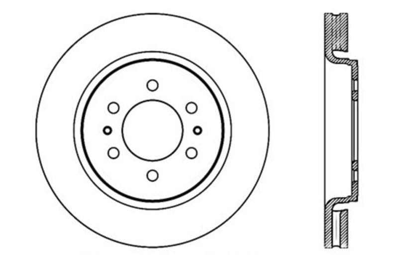 Stoptech 127.65119L StopTech Slotted & Drilled Sport Brake Rotor