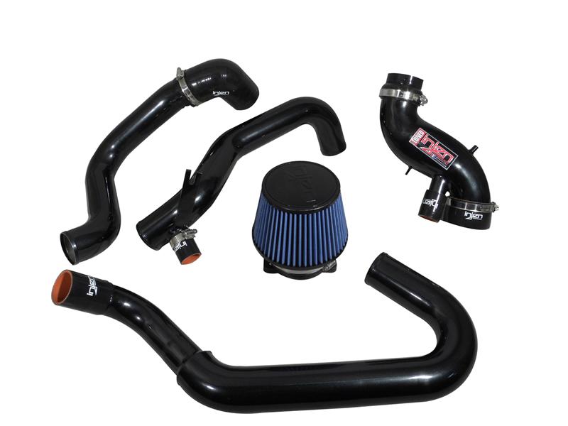 Injen SP1898BLK 03-06 Evo 8/9/MR Cast Aluminum Intake System w/ Full Intercooler Piping Black Short RAM Intake