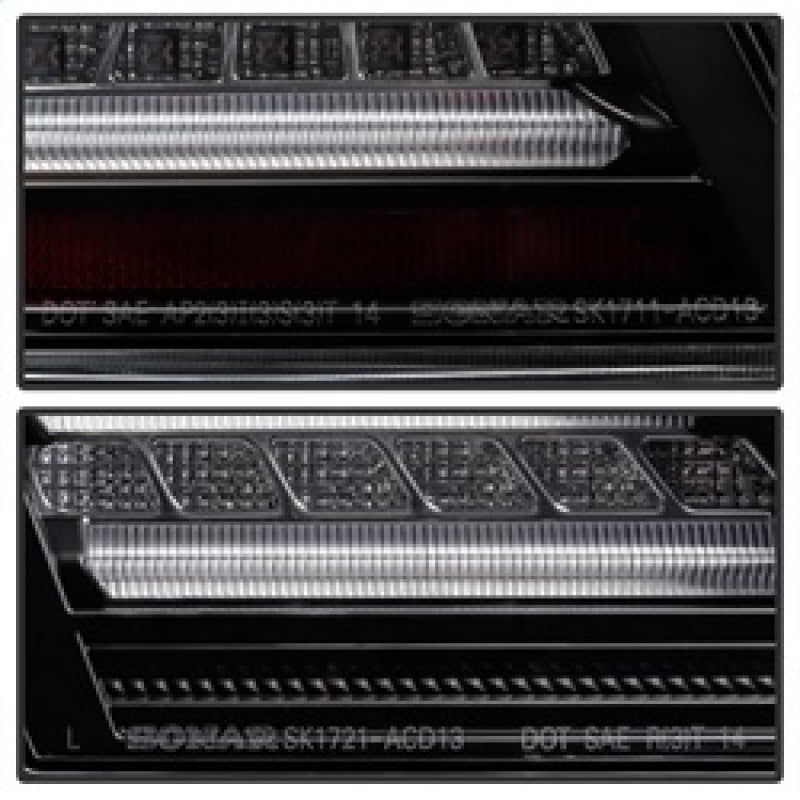 SPYDER 5082053 Spyder Honda Accord 2013-2015 4DR LED Tail Lights - Black ALT-YD-HA13LED-LED-BK