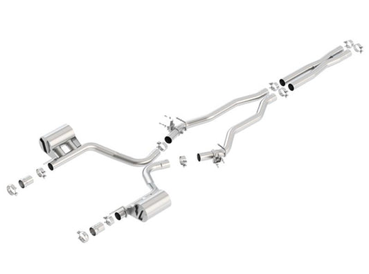 Borla 140672 15-16 Dodge Charger SRT 392 6.4L No Tip Single Split Rear Exit ATAK w/ Valves Exhaust