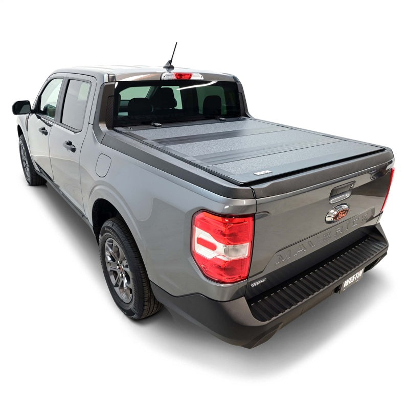 Westin 19-44795 22-23 Ford Maverick 4WD 4ft. 6in. Bed Hard Tri-Fold Tonneau Cover - Black