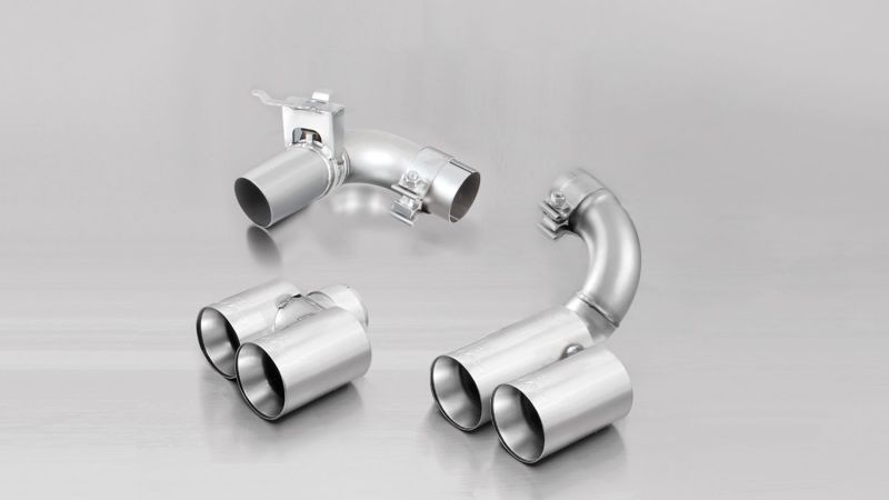 Remus 086514 1604G 2012 BMW 3 Series F30 LCI Sedan / F31 LCI Touring Chrome 76mm Straight Cut Tail Pipe Set
