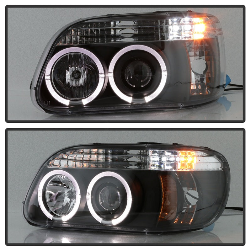 SPYDER 5010131 Spyder Ford Explorer 95-01 1PC Projector Headlights LED Halo Blk PRO-YD-FEXP95-HL-1PC-BK
