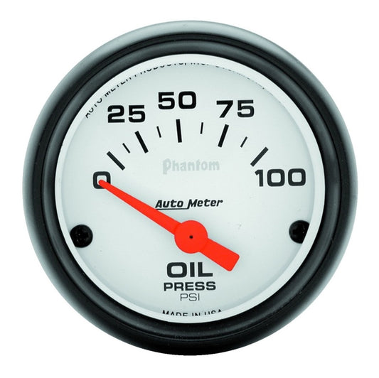 AutoMeter 5727 Autometer Phantom 52mm 0-100 PSI Electric Oil Pressure Gauge
