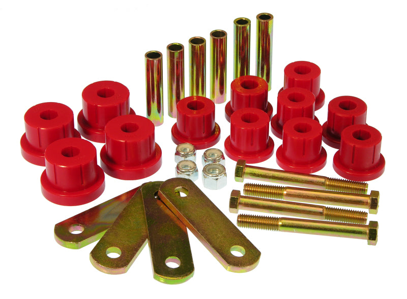 Prothane 7-1050 67-81 Chevy Camaro HD Spring & Shackles Bushings - Red