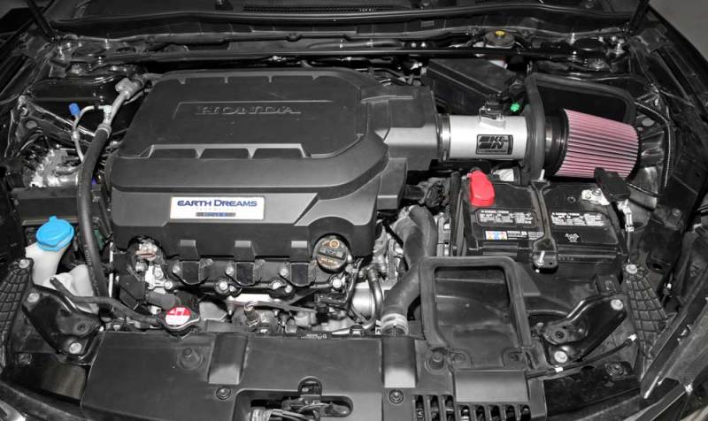 K&N Engineering 69-1212TS K&N 13-14 Honda Accord 3.5L V6 69 Series Typhoon Air Intake System - Silver Cold Air Intake Kit
