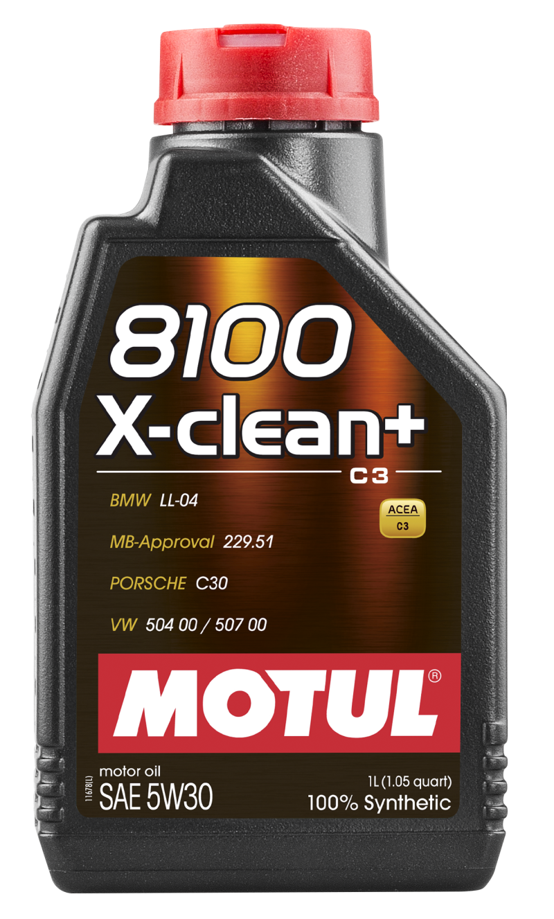 Motul 106376 1L Synthetic Engine Oil 8100 5W30 X-CLEAN - LL04- MB 229.51- 504.00-507.00