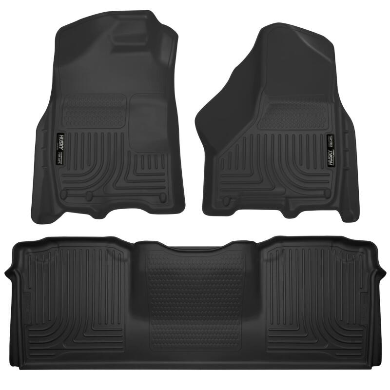 Husky Liners 99041 10-12 Dodge RAM 2500/3500 Mega Cab WeatherBeater Combo Black Floor Liners