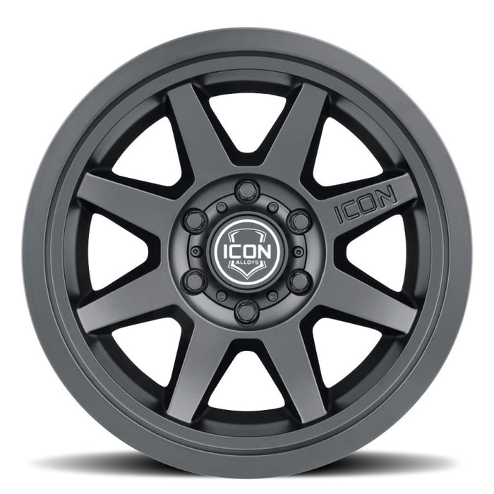 ICON 1917857345SB Rebound 17x8.5 5x5 -6mm Offset 4.5in BS 71.5mm Bore Satin Black Wheel