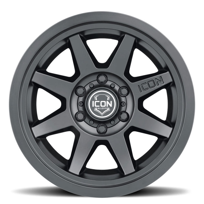 ICON 1917858347SB Rebound 17x8.5 6x5.5 0mm Offset 4.75in BS 106.1mm Bore Satin Black Wheel
