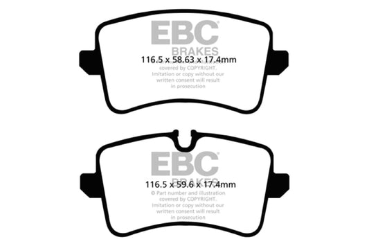 EBC DP42082R 11 Audi A6 2.0 Turbo Yellowstuff Rear Brake Pads
