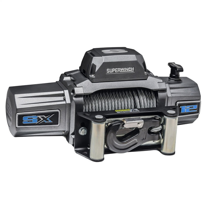 Superwinch 1712200 12000 LBS 12V DC 3/8in x 85ft Wire Rope SX 12000 Winch - Graphite